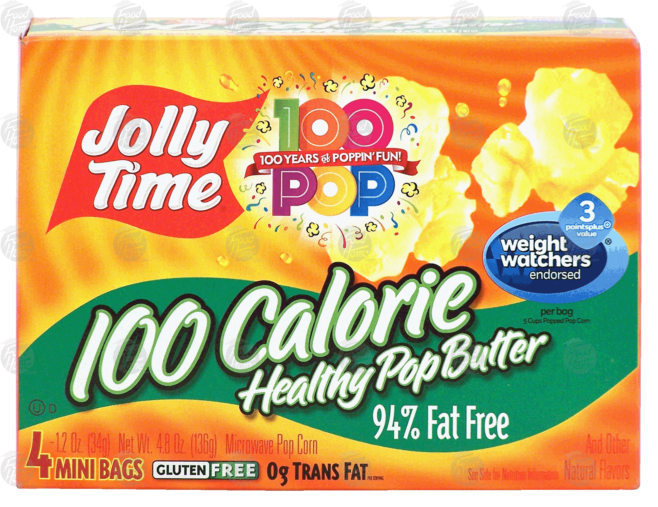 Jolly Time Microwave Pop Corn Healthy Pop Butter 100 Calorie, 4 mini bags Full-Size Picture